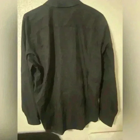 Calvin Klein Men’s Button Down Black with very very Lighter Black Stripes XL TG - Picture 3 of 3